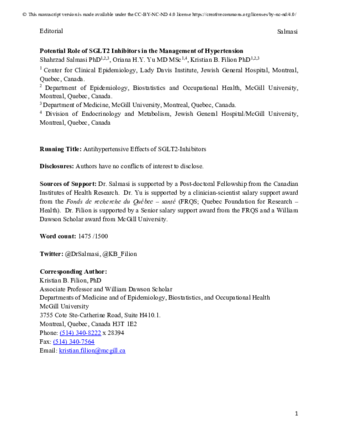 Potential role of SGLT2 inhibitors in the management of hypertension thumbnail