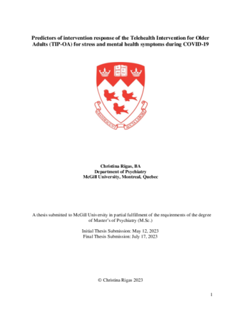 Predictors of intervention response of the Telehealth Intervention for Older Adults (TIP-OA) for stress and mental health symptoms during COVID-19 thumbnail