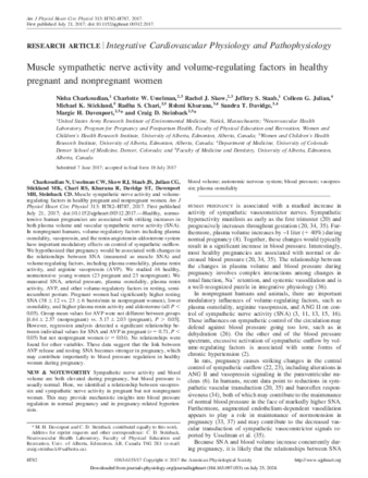 Muscle sympathetic nerve activity and volume-regulating factors in healthy pregnant and nonpregnant women thumbnail