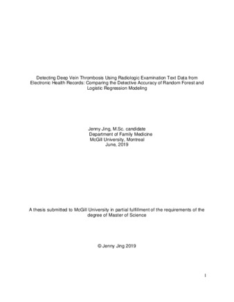 Detecting venous thromboembolism using radiologic examination text data from electronic health records: comparing the predictive accuracy of random forest and logistic regression modeling thumbnail