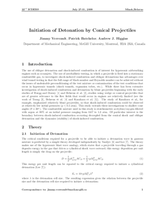 Initiation of Detonation by Conical Projectiles thumbnail