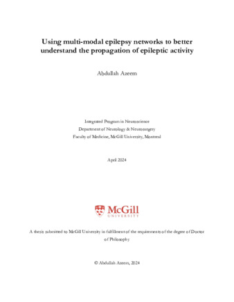 Using multi-modal epilepsy networks to better understand the propagation of epileptic activity thumbnail