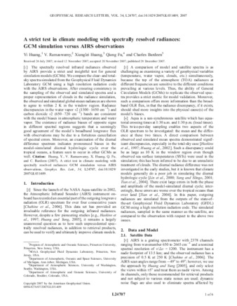 A strict test in climate modeling with spectrally resolved radiances:GCM simulation versus AIRS observations thumbnail