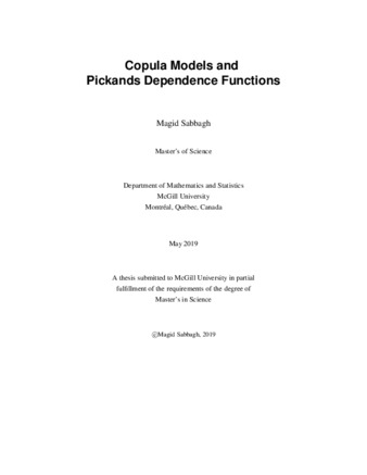 Copula models and pickands dependence functions thumbnail