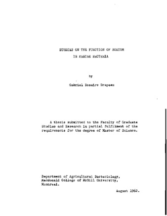 Studies on the function of sodium in marine bacteria. thumbnail