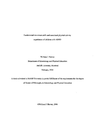 Fundamental movement skills and associated physical activity experiences of children with ADHD thumbnail