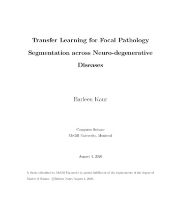 Transfer learning for focal pathology segmentation across neuro-degenerative diseases thumbnail