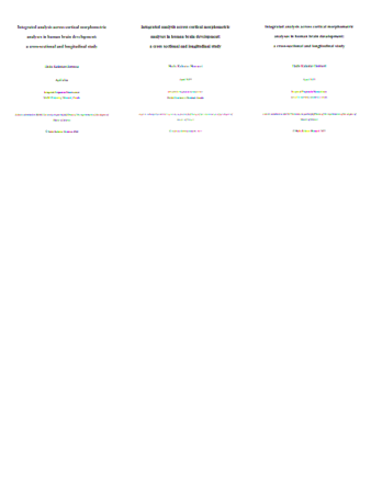 Integrated analysis across cortical morphometric analyses in human brain development: a cross-sectional and longitudinal study thumbnail