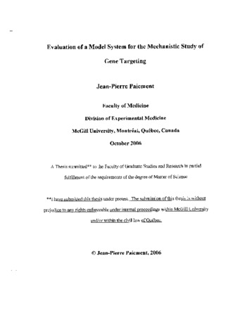 Evaluation of a model system for the mechanistic study of gene targeting thumbnail