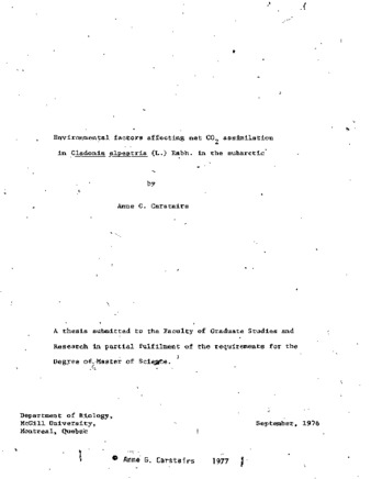 Environmental factors affecting net CO2 assimilation in Cladonia alpestris (L.) Rabh. in the subarctic thumbnail