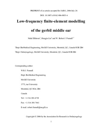 Low-frequency finite-element modeling of the gerbil middle ear thumbnail