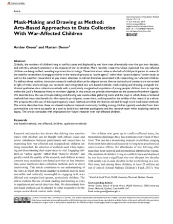 Mask-Making and Drawing as Method: Arts-Based Approaches to Data Collection With War-Affected Children thumbnail