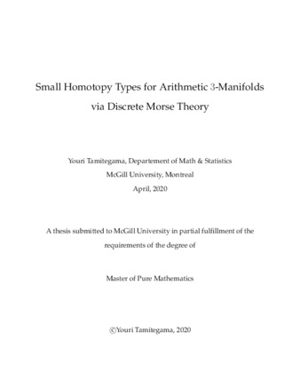 Small homotopy types for arithmetic 3-manifolds via discrete morse theory thumbnail