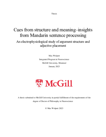 thesis meaning in mandarin