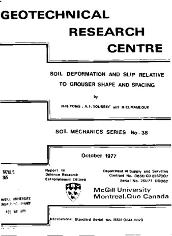 Soil deformation and slip relative to grouser shape and spacing thumbnail