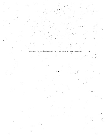 Modes of alienation of the black writer: problem and solution in the evolution of black drama and contemporary black theatre thumbnail