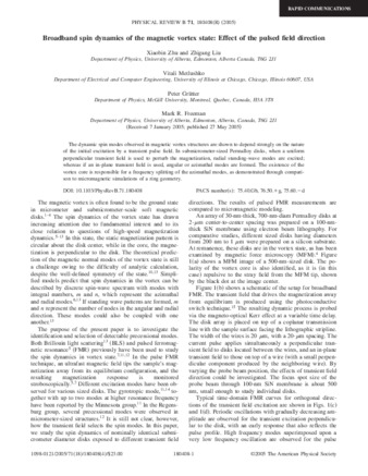 Broadband spin dynamics of the magnetic vortex state: Effect of the pulsed field direction thumbnail