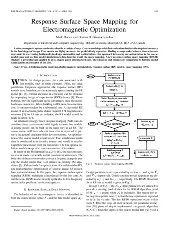 Response surface space mapping for electromagnetic optimization thumbnail