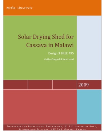 Solar Drying Shed for Cassava in Malawi thumbnail