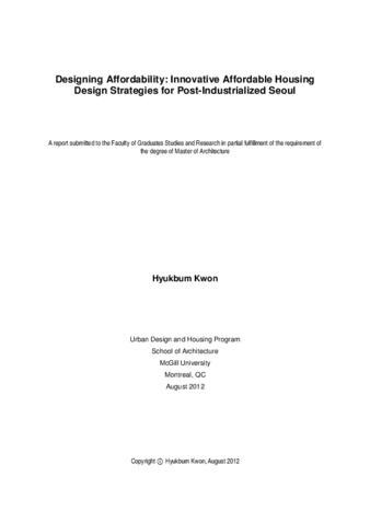 Designing affordability: innovative affordable housing design strategies for post-industrialized Seoul thumbnail