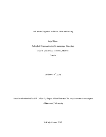 The neuro-cognitive bases of idiom processing thumbnail
