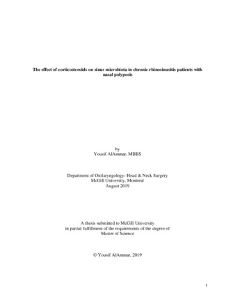 The effect of corticosteroids on sinus microbiota in patients with chronic rhinosinusitis and nasal polyps thumbnail