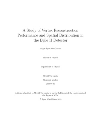 A study of vertex reconstruction performance and spatial distribution in the Belle II detector thumbnail