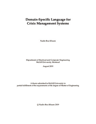 Domain-specific language for crisis management systems thumbnail