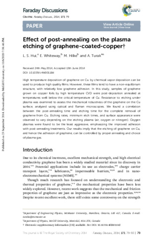 Effect of post-annealing on the plasma etching of graphene-coated-copper thumbnail