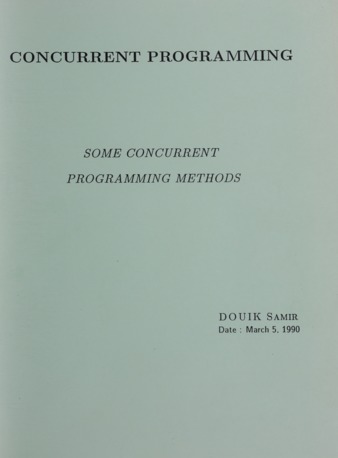 Concurrent Programming: Some Concurrent Programming Methods thumbnail