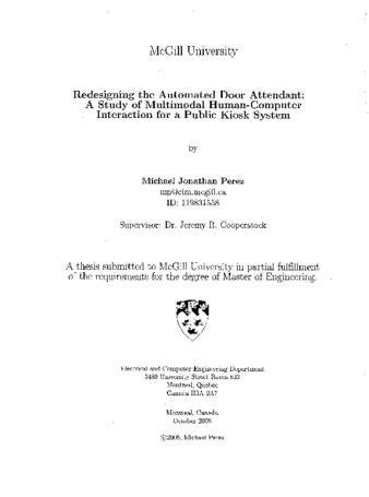 Redesigning the automated door attendant : a study of multimodal human-computer interaction for a public kiosk system thumbnail