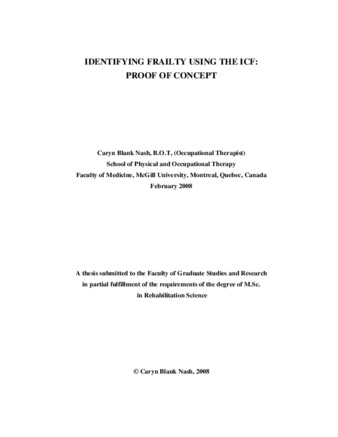 Identifying frailty using the ICF: proof of concept thumbnail