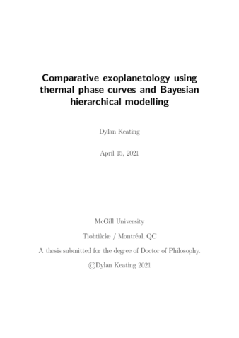 Comparative exoplanetology using thermal phase curves and Bayesian hierarchical modelling thumbnail