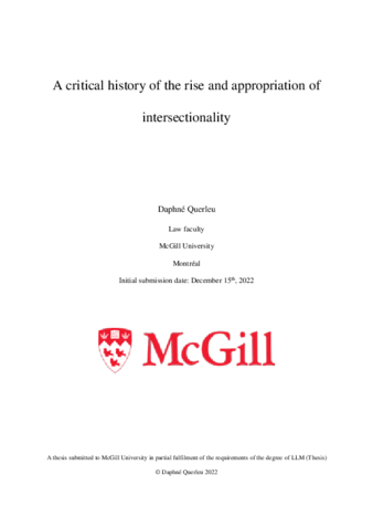 A critical history of the rise and appropriation of intersectionality thumbnail