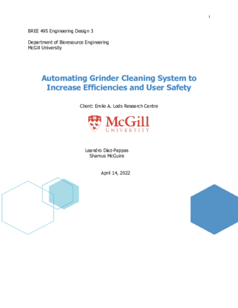 Automating Grinder Cleaning System to Increase Efficiencies and User Safety thumbnail