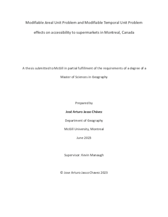 Modifiable Areal Unit Problem and Modifiable Temporal Unit Problem effects on accessibility to supermarkets in Montreal, Canada thumbnail