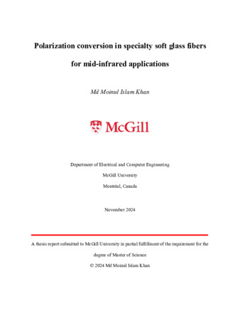 Polarization conversion in specialty soft glass fibers  for mid-infrared applications thumbnail