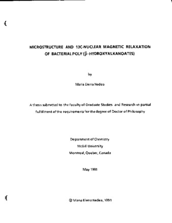 Microstructure and 13c-nuclear magnetic relaxation of bacterial poly (b-hydroxyalkanoates) thumbnail