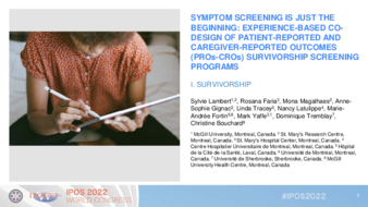 Symptom screening is just the beginning: Experienced-based co-design of patient-reported and caregiver-reported outcome (PRO-CRO) survivorship screening programs thumbnail