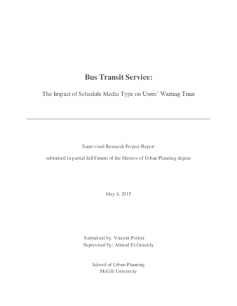 Bus Transit Service: The Impact of Schedule Media Type on Users’ Waiting Time thumbnail