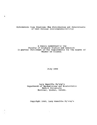 Spirometric lung function : the disribution and determinants of test failure (non-reproducibility) thumbnail