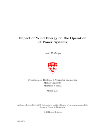 Impact of wind energy on the operation of power systems thumbnail