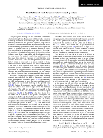 Lieb-Robinson bounds for commutator-bounded operators thumbnail