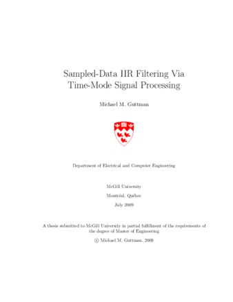 Sampled-data IIR filtering via time-mode signal processing thumbnail