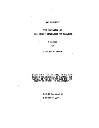 War research. : The mechanism of the direct nitrolysis of hexamine. thumbnail