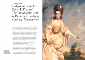 Did Joshua Reynolds Paint his Pictures? The Transatlantic Work of Picturing in an Age of Chymical Reproduction thumbnail