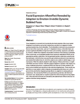 Facial Expression Aftereffect Revealed by Adaption to Emotion-Invisible Dynamic Bubbled Faces thumbnail