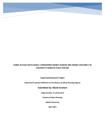 Aging in place with grace: considering energy burden and energy efficiency as factors of aging in place success thumbnail