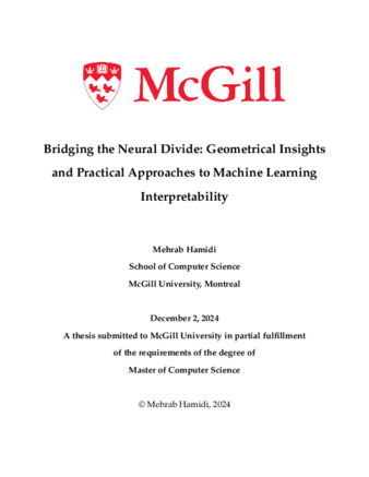 Bridging the Neural Divide: Geometrical Insights and Practical Approaches to Machine Learning Interpretability thumbnail