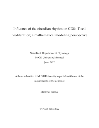 Influence of the circadian rhythm on CD8+ T cell proliferation: A mathematical modeling perspective thumbnail